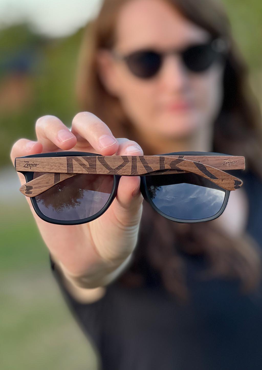 Eyewood | Engraved wooden sunglasses - Viking Runes - Norway